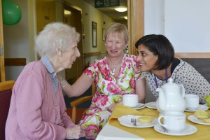 Care Quality Commission's chief inspector for adult social care Andrea Sutcliffe joins in the celebrations for National Care Home Open Day. Photography by Joe D Miles  © ImageCapture +447956 314 366 www.joedmiles.com